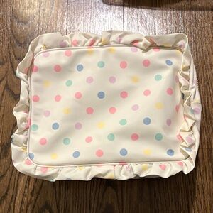 Stoney Clover Large Pastel Polka Dot Ruffle Pouch